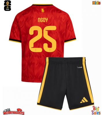 Belgium Nathan Ngoy #25 Replica Home Stadium Kit for Kids World Cup 2026 Short Sleeve (+ pants)